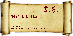 Márk Erika névjegykártya
